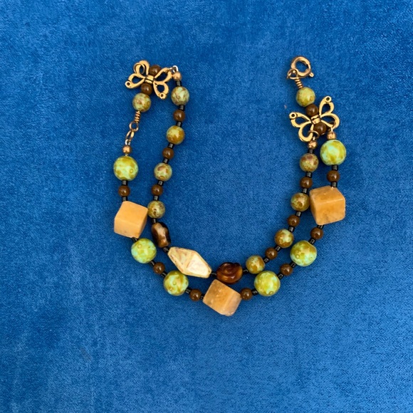 🎉HP - Summer Wardrobe Wishes🎉Peas and Carrot - Stone, ceramic & glass necklace - Picture 4 of 4